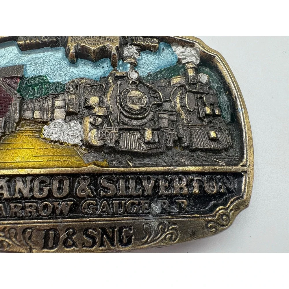 Vintage 1983 Durango & Silverton Narrow Gauge Railroad‎ Belt Buckle Limited #137